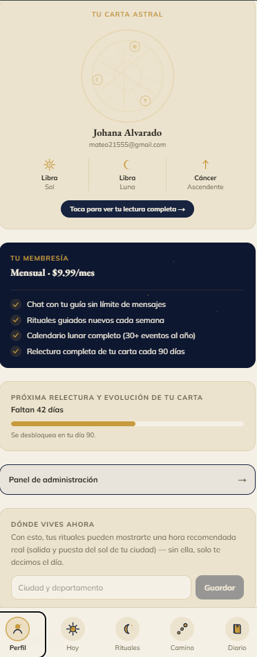 Tu carta astral calculada, con Sol, Luna y Ascendente reales